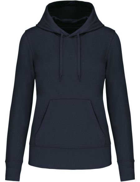 Ökologisches Damen-Sweatshirt mit Kapuze Kariban K4028 Marineblau