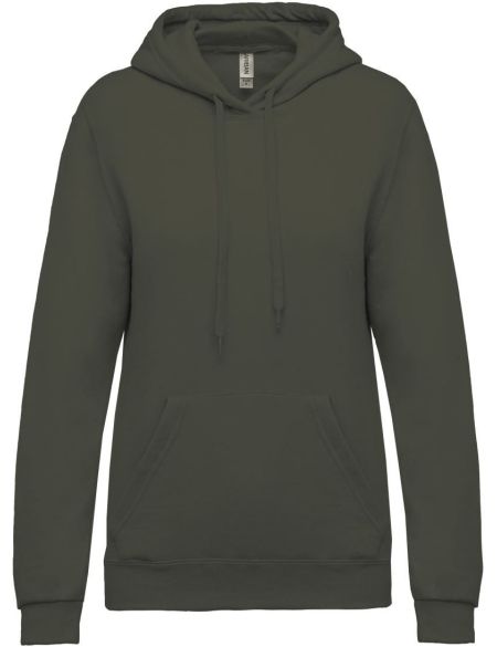 Damen-Kapuzensweatshirt Kariban K473 dunkelkhaki