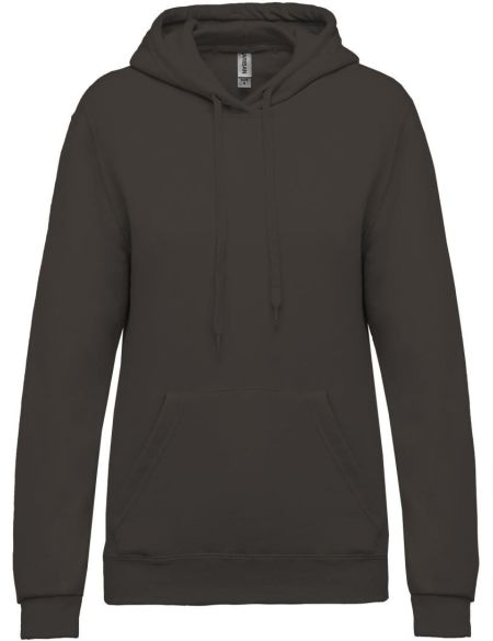 Damen Kapuzenpullover Kariban K473 dunkelgrau