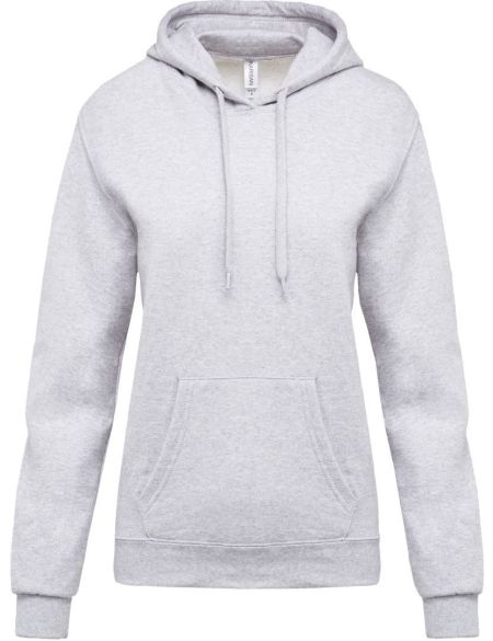 Damen Kapuzenpullover Kariban K473 weiß
