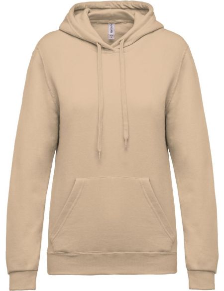 Damen Kapuzenpullover Kariban K473 hellsand
