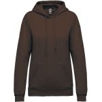 Damen Kapuzenpullover Kariban K473 Schokolade