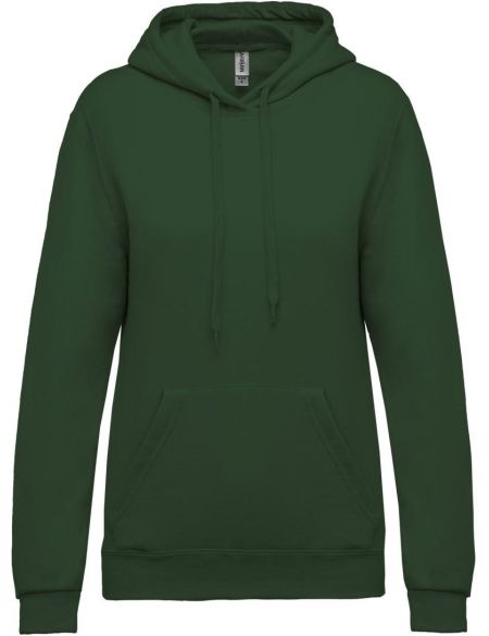 Damen Kapuzenpullover Kariban K473 waldgrün