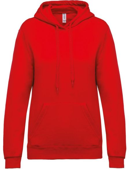 Damen Kapuzenpullover Kariban K473 rot