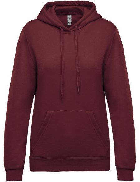 Damen Kapuzenpullover Kariban K473 Wein