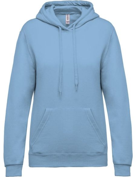 Damen Kapuzenpullover Kariban K473 himmelblau