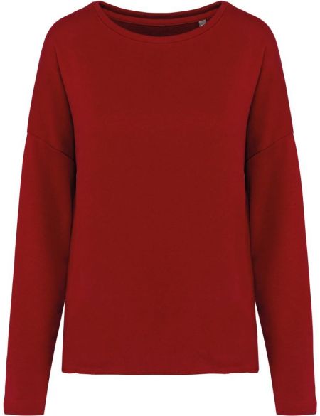Damen-Sweatshirt in Übergröße Kariban K471 hibiskusrot