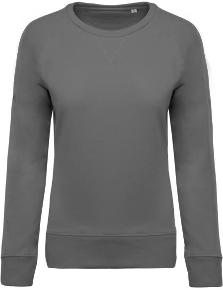 Damen-Raglan-Sweatshirt aus Bio-Baumwolle Kariban K481 Sturmgrau