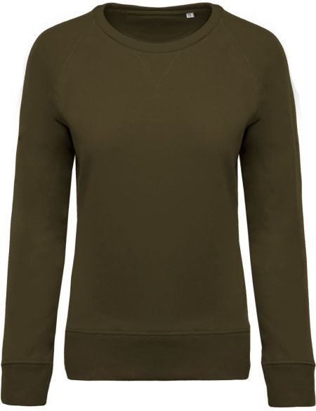 Damen-Raglan-Sweatshirt aus Bio-Baumwolle Kariban K481 moosgrün