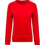 Damen-Raglan-Sweatshirt aus Bio-Baumwolle Kariban K481 rot