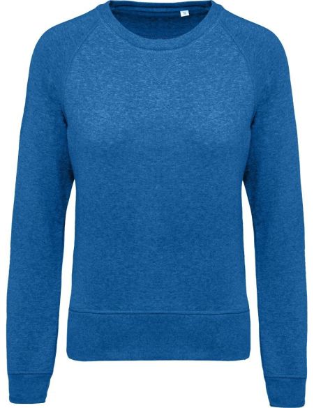 Damen-Raglan-Sweatshirt aus Bio-Baumwolle Kariban K481 ozeanblau meliert