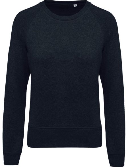 Damen-Raglan-Sweatshirt aus Bio-Baumwolle Kariban K481 French Navy Heather