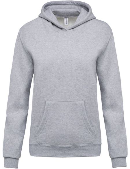 Kinder-Sweatshirt mit Kapuze Kariban K477 Oxford-Grau