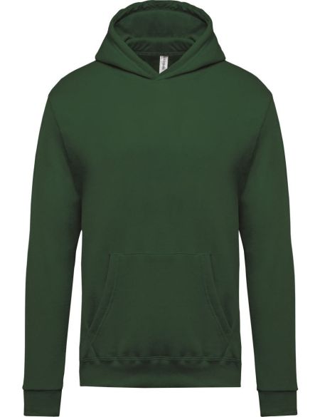 Kinder-Sweatshirt mit Kapuze Kariban K477 waldgrün