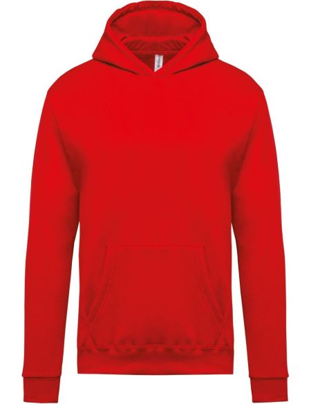 Kinder-Sweatshirt mit Kapuze Kariban K477 rot