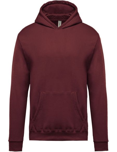 Kinder-Sweatshirt mit Kapuze Kariban K477 Wein