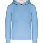 Kinder-Sweatshirt Kontrast mit Kapuze Kariban K453 himmelblau/weiß