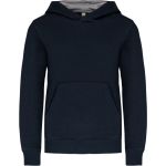 Kontrast-Kapuzensweatshirt für Kinder Kariban K453 Marineblau/Feingrau