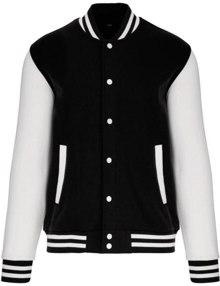 Unisex Fleecejacke Teddy Kariban K497 schwarz/weiß