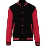 Unisex Fleecejacke Teddy Kariban K497 schwarz/rot
