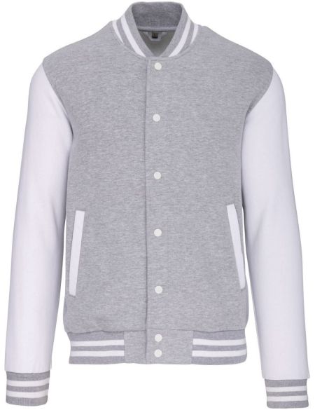 Unisex-Fleecejacke Teddy Kariban K497 Oxford grau/weiß