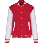 Unisex-Fleecejacke Teddy Kariban K497 rot/weiß