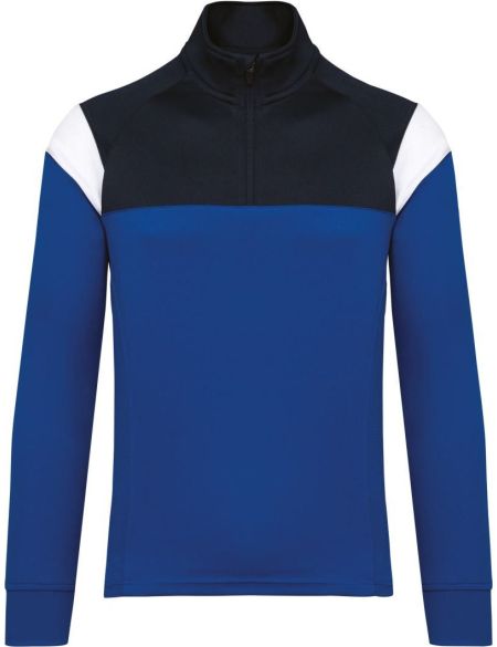 Trainings-Sweatshirt mit 1/4-Reißverschluss Kariban ProAct PA387, dunkles Königsblau/Marineblau