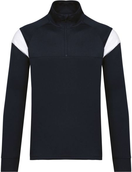 Trainings-Sweatshirt mit 1/4-Reißverschluss Kariban ProAct PA387 schwarz/sportliches Grau