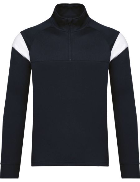 Kinder-Trainingssweatshirt mit 1/4-Reißverschluss Kariban ProAct PA388 schwarz/sportliches Grau