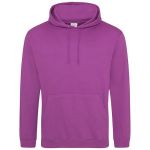 Just Hoods College Hoodie AWJH001 Magenta Magic
