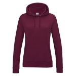 Just Hoods College-Hoodie für Damen AWJH001F Burgunderrot