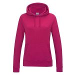 Just Hoods Damen-College-Hoodie AWJH001F in Pink