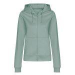 Damen-Kapuzenpullover Just Hoods Women's College Zoodie AWJH0050F staubiges Grün