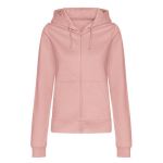Damen-Kapuzenpullover Just Hoods Women's College Zoodie AWJH0050F staubiges Rosa