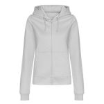 Damen-Kapuzenpullover Just Hoods Women's College Zoodie AWJH0050F grau meliert