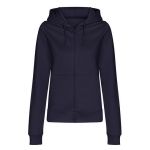 Damen-Kapuzenpullover Just Hoods Women's College Zoodie AWJH0050F neue französische Marine