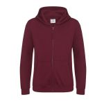 Kinder-Sweatshirt mit Kapuze Just Hoods Kids Zoodie AWJH0050J Burgunderrot