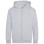 Kinder-Sweatshirt mit Kapuze Just Hoods Kids Zoodie AWJH0050J grau meliert
