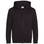 Kinder-Sweatshirt mit Kapuze Just Hoods Kids Zoodie AWJH0050J tiefschwarz
