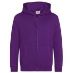 Kinder-Sweatshirt mit Kapuze Just Hoods Kids Zoodie AWJH0050J lila