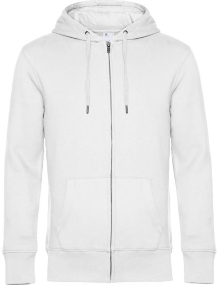 King Zipped Hood weißes Herren-Sweatshirt
