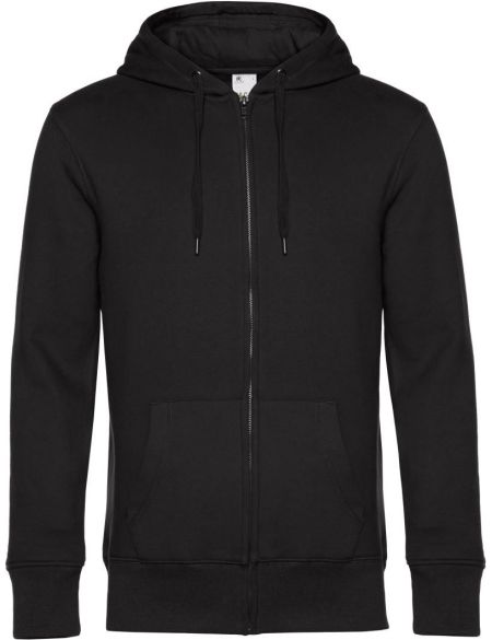 Herren-Sweatshirt mit Kapuze King Zipped Hood schwarz pur