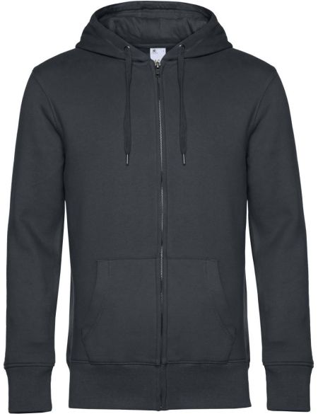 King Zipped Hood Asphalt Herren-Sweatshirt