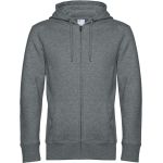 Herren-Kapuzenpullover King Zipped Hood meliert mittelgrau