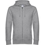 King Zipped Hood Herren-Sweatshirt in Heidegrau