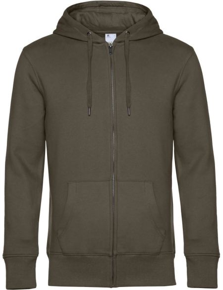 King Zipped Hood weißes Herren-Sweatshirt