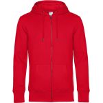 King Zipped Hood rotes Herren-Sweatshirt