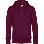 King Zipped Hood Herren-Sweatshirt in dunkler Kirsche