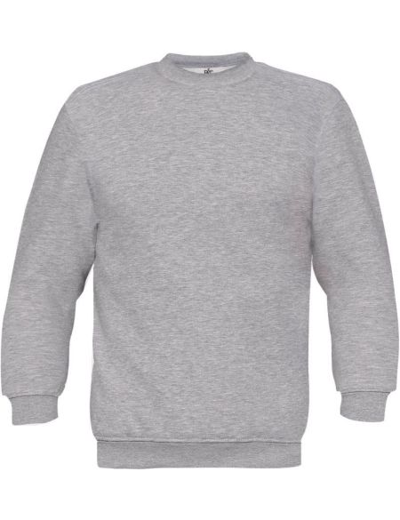 Sweatshirt-Set in meliertem Grau