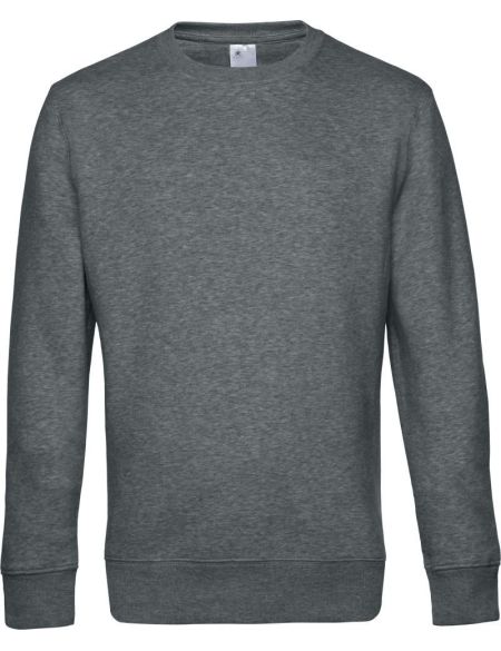 Sweatshirt King Crew Neck meliert mittelgrau